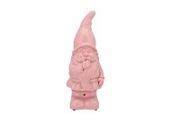 GNOME FLIRTY JASPER PINK W SOUND 11X10X27CM