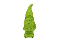 GNOME FLIRTY JASPER GREEN W SOUND 11X10X27CM