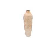FLORENCE ANTIQUE GOLD WHITE VASE LONG 12X12X35CM