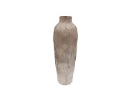 FLORENCE ANTIQUE BRONZE WHITE VASE LONG 16X16X48CM