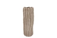PORTO ANTIQUE GREY VASE TUBE STRUCTURE 15X15X38CM