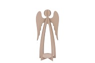 RUSTY SAND ANGEL WITH CANDLE HOLDER 17X11X34CM