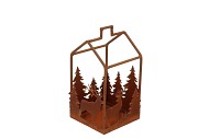 RUSTY RUST XMAS HOUSE DECO 10X10X20CM