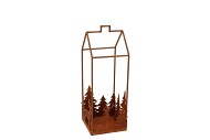 RUSTY RUST XMAS HOUSE DECO 12X12X34CM