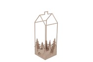 RUSTY SAND XMAS HOUSE DECO 12X12X34CM