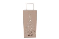 RUSTY SAND XMAS CANDLE HOLDER 18X18X40CM