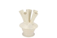 MAYSA OFFWHITE VASE TUBES 13X13X19CM NM