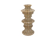 MAYSA GREEN VASE TOWER 19X19X40CM NM