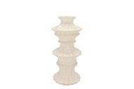 MAYSA OFFWHITE VASE TOWER 13X13X30CM NM