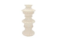 MAYSA OFFWHITE VASE TOWER 19X19X40CM NM