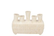 MAYSA OFFWHITE VASE RECTANGLE 20X9X16CM
