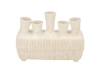 MAYSA OFFWHITE VASE RECTANGLE 26X11X19CM