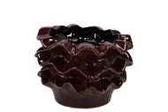 GINA BURGUNDY POT 15X15X12CM