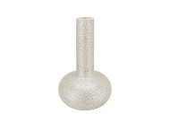 DANA WHITE PEARL MOONFACE VASE LONG NECK 24X24X39CM