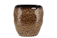 DANA BROWN CAT EYE VASE 26X18X27CM