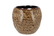 DANA BROWN CAT EYE POT 21X21X18CM