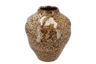 DANA BROWN CAT EYE VASE BUBBLE 30X30X35CM