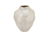 DANA WHITE PEARL MOONFACE VASE BUBBLE 25X25X30CM