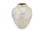 DANA WHITE PEARL MOONFACE VASE BUBBLE 30X30X35CM
