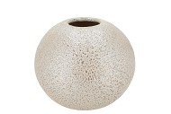 DANA WHITE PEARL MOONFACE VASE 25X25X30CM