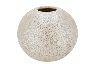 DANA WHITE PEARL MOONFACE VASE 30X30X35CM