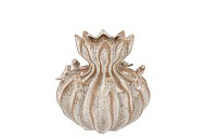 BIRD VASE WHITE SAND STRUCTURE 20X20X17CM