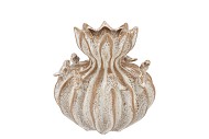 BIRD VASE WHITE SAND STRUCTURE 22X22X21CM