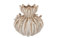 BIRD VASE WHITE SAND STRUCTURE 30X30X29CM