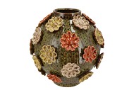 RIVA WILD GREEN VASE BOL FLOWER 33X33X35CM