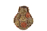 RIVA WILD BROWN VASE FLOWER ALLOVER 18X18X19CM