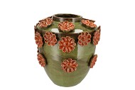 RIVA GREEN VASE FLOWER 28X28X31CM