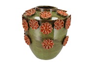 RIVA GREEN VASE FLOWER 35X35X35CM
