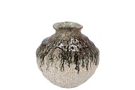 QUINTY GREEN VASE ACTIVE GLAZE 22X22X22CM