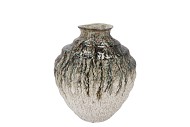 QUINTY GREEN VASE ACTIVE GLAZE 26X26X26CM