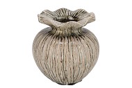 LOUI GREEN VASE ACTIVE GLAZE 23X23X23CM