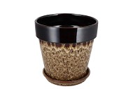 EBBI BROWN POT CAT-EYE 19X19X19CM