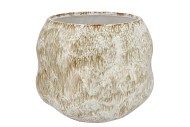 MONTE WHITE SAND POT 25X25X21CM