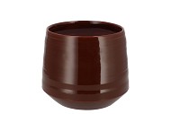 MICCO DARK BROWN POT 16X16X14CM