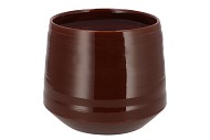 MICCO DARK BROWN POT 21X21X18CM