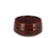MICCO DARK BROWN POT ROUND 16X16X7CM