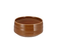 MICCO BROWN POT ROUND 16X16X7CM