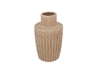 CODY BROWN VASE STRIPE 15X15X21CM