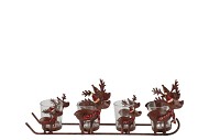 KATY BROWN METAL RACK REINDEER T-LIGHT 38X7X13CM