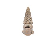 CONCRETE GOLDEN XMAS GNOME T-LIGHT ASS 14X10X23CM