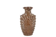 SUUS BROWN VASE NECK LEOPARD GLAZE 17X12X30CM