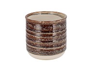 BELLA BROWN POT 14X14X13CM