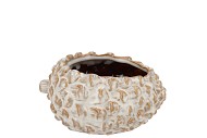 METTE WHITE POT 15X12X8CM