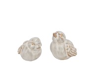 METTE WHITE BIRD DECO 9X7X9CM