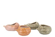 METTE ORANGE GREEN POT PUMPKIN HALF ASS 18X14X10CM