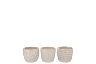 PARIS OFFWHITE POT STRUCTURE ASS 12X12X10CM